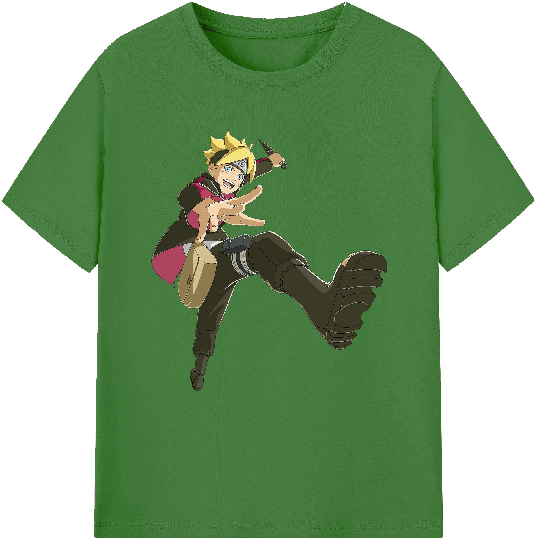 （画像用） NARUTO -ナルト- うずまき ボルト Uzumaki Boruto レディースカジュアルプリントTシャツ（綿100％）